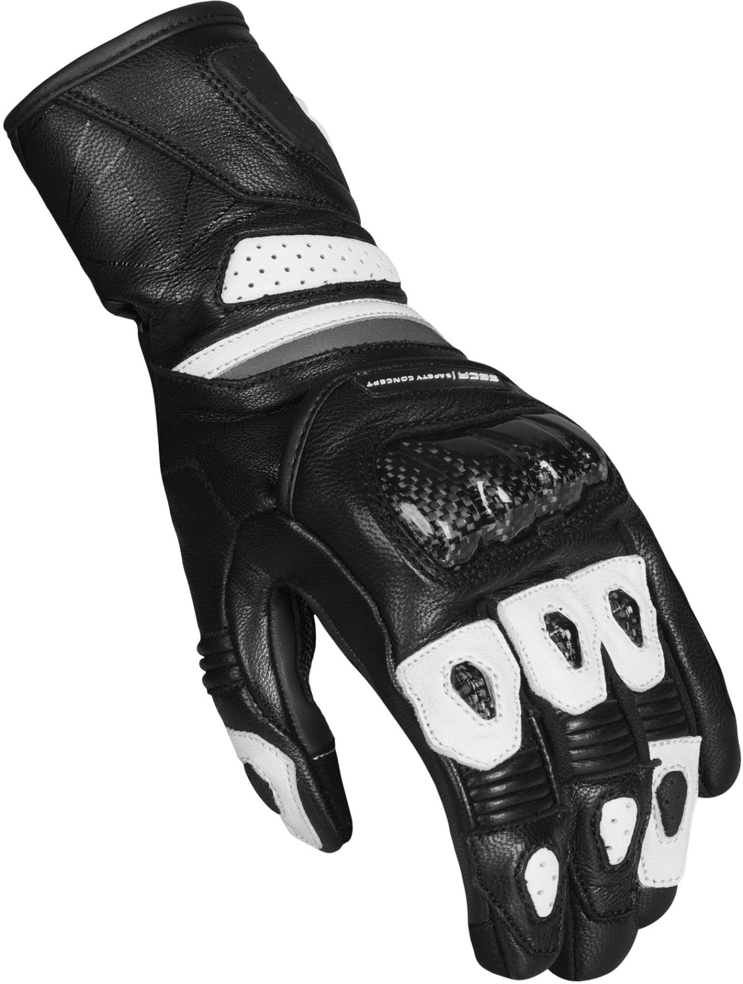 Seca Atom Dame motorcykel handsker Sort/hvid M Figur 2