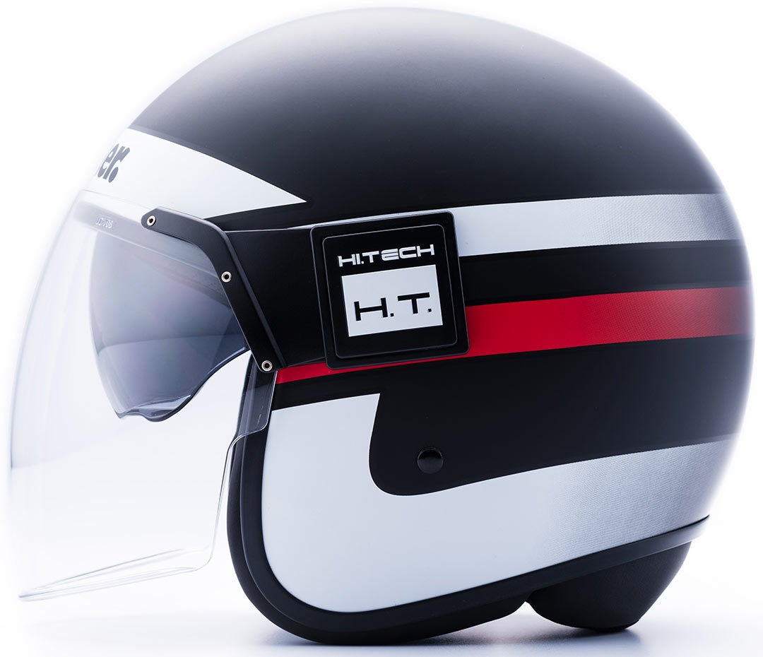 Blauer POD Stripes Capacete a jato preto/branco/vermelho S (55/56) Figura 4