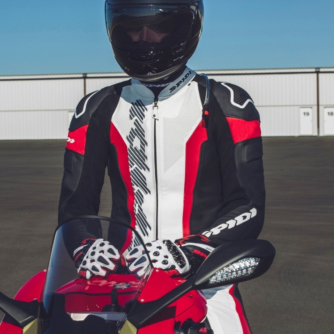 Side view of Spidi Laser Pro One Piece Perforated Motorcycle Leather Suit