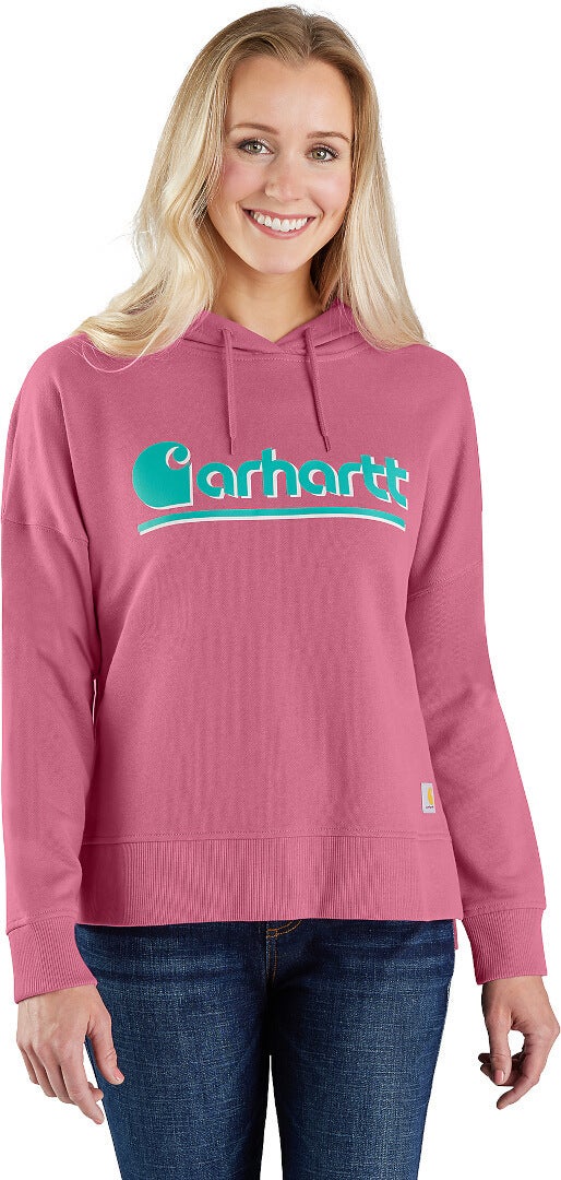 Carhartt Loose Fit Fall Graphic レディースパーカー ピンク M 図3