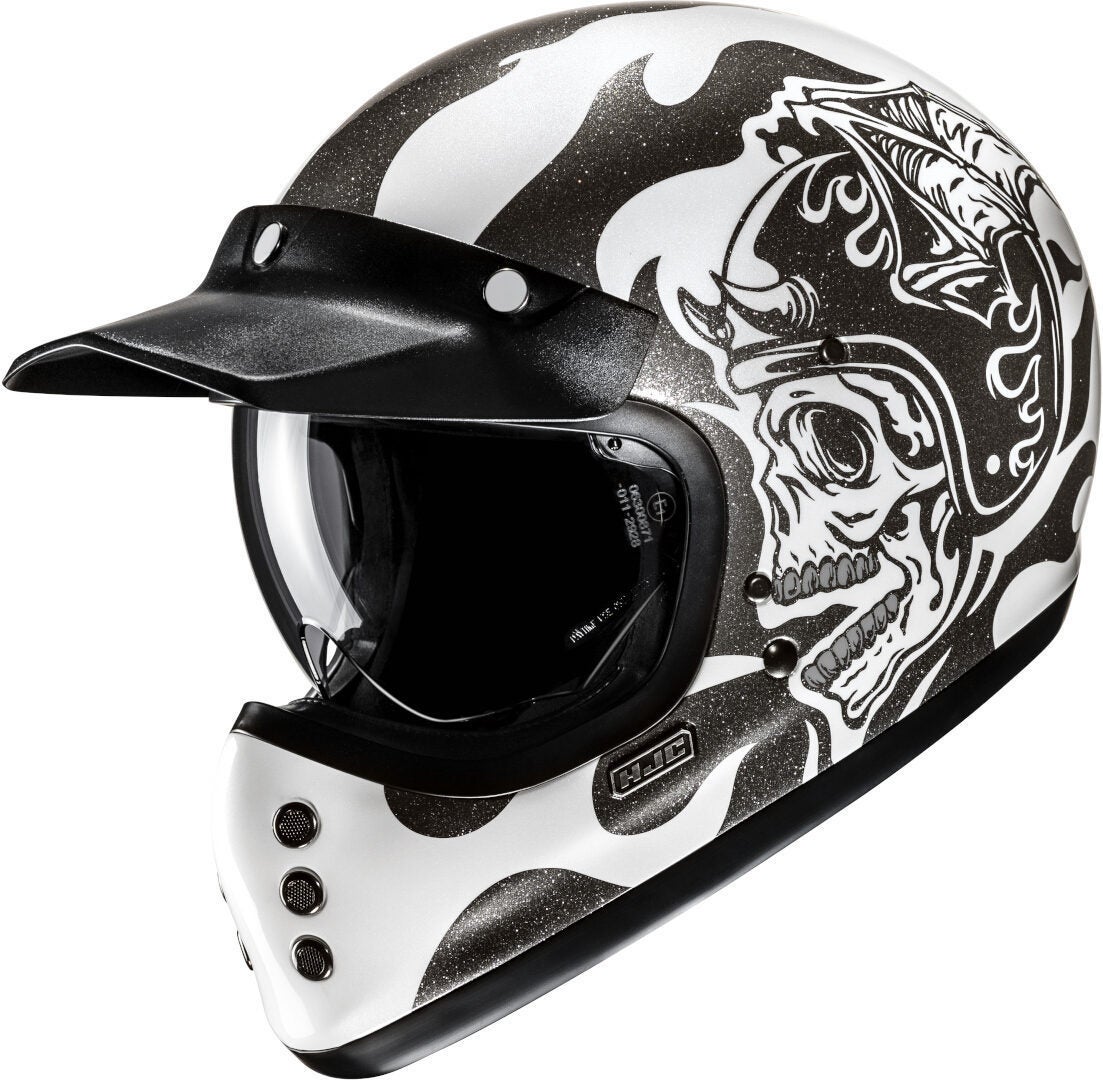 HJC V60 Flame Helm schwarz/weiß XXL (62/63) Abbildung 2