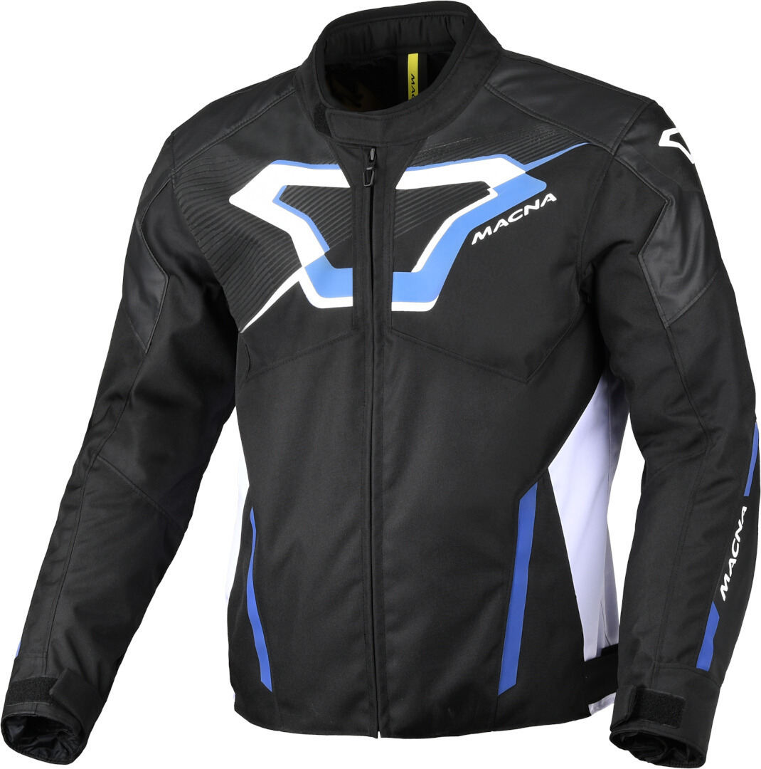 Macna Tazar 2.0 waterproof Motorcycle Textile Jacket black/white/blue S Figure 1