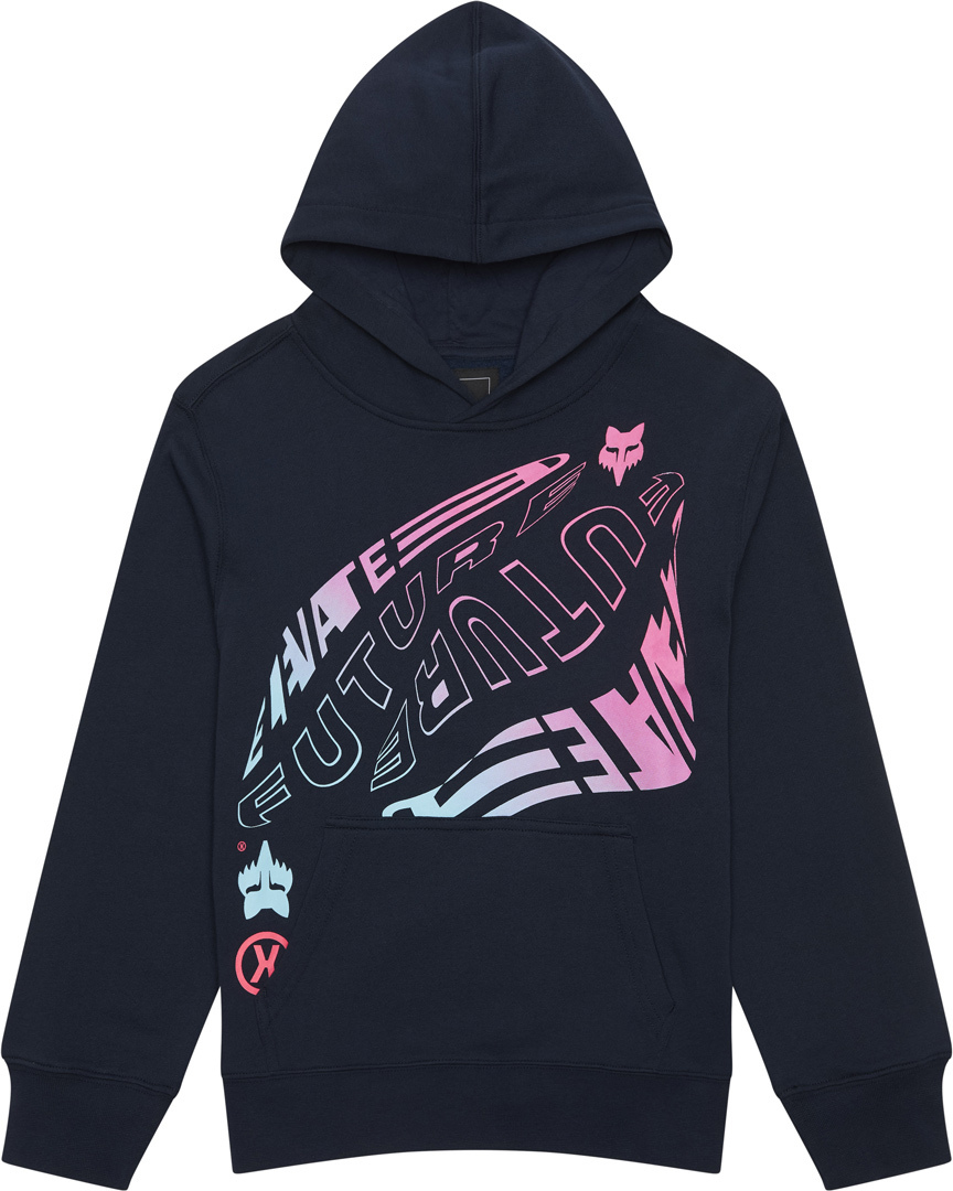 FOX Elevated Moletom com capuz juvenil azul escuro SIM Figura 1