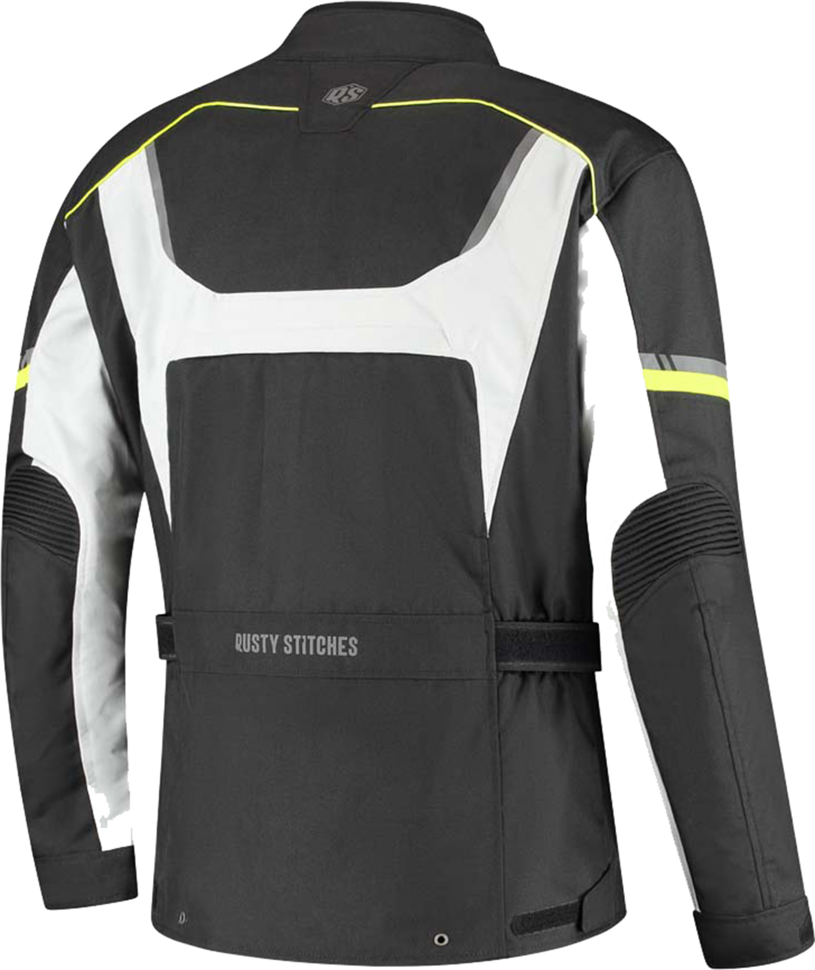 Rusty Stitches Luke waterproof Motorcycle Textil Jacket black/yellow S Figure 2