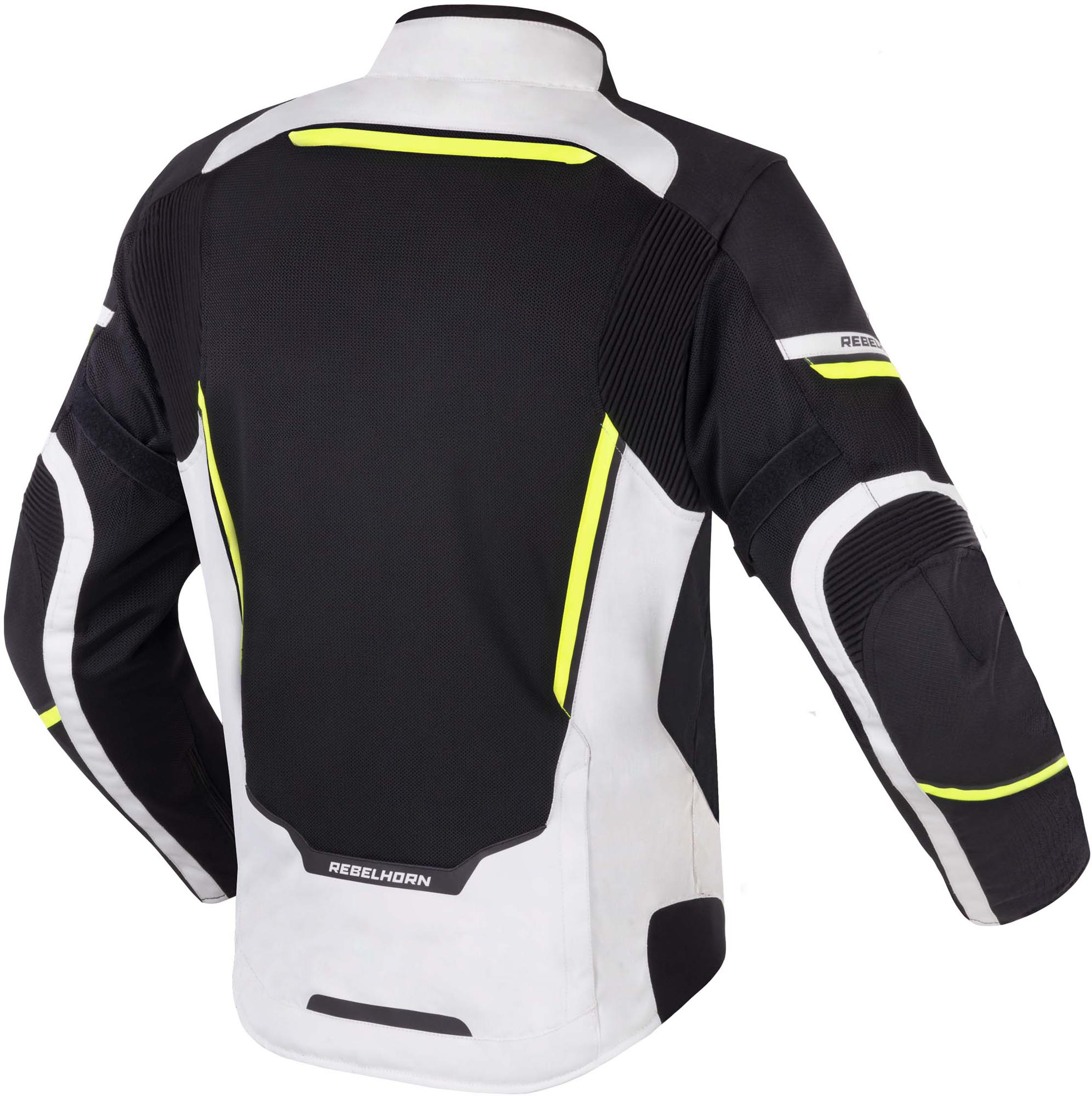 Rebelhorn Flux vattentät motorcykeltextiljacka svart/is/gul XS Figur 2
