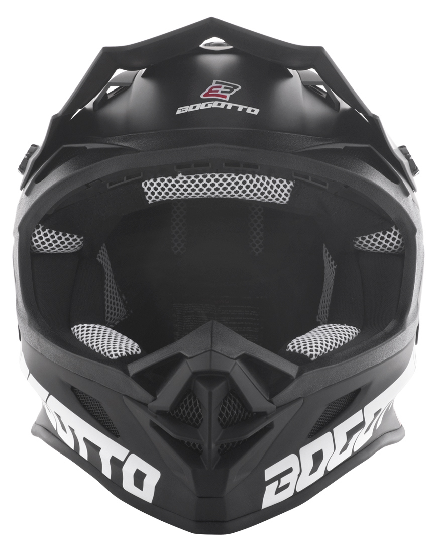Bogotto V328 Cască de motocross din fibră de sticlă negru XS Figura 3