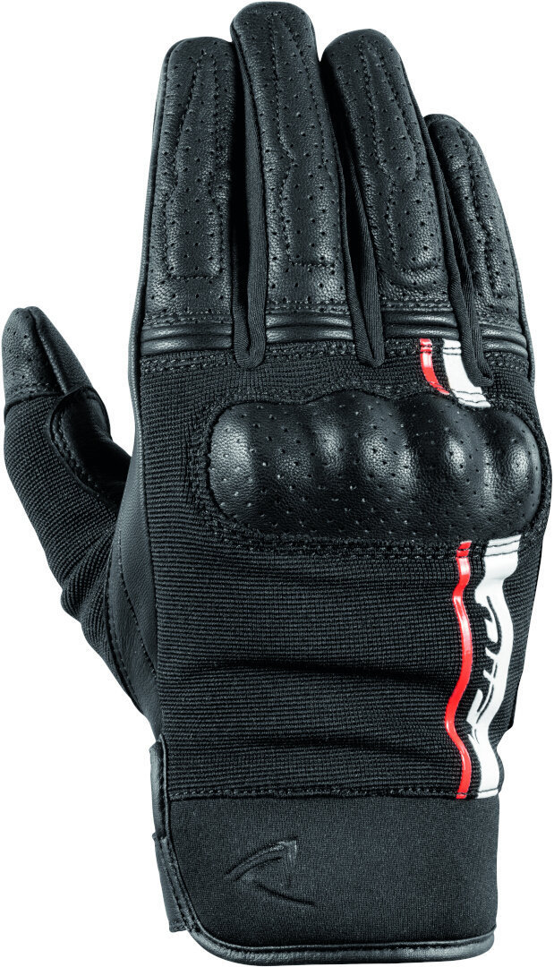 DIFI Reptile perforerede motorcykelhandsker sort/hvid/rød M Figur 1