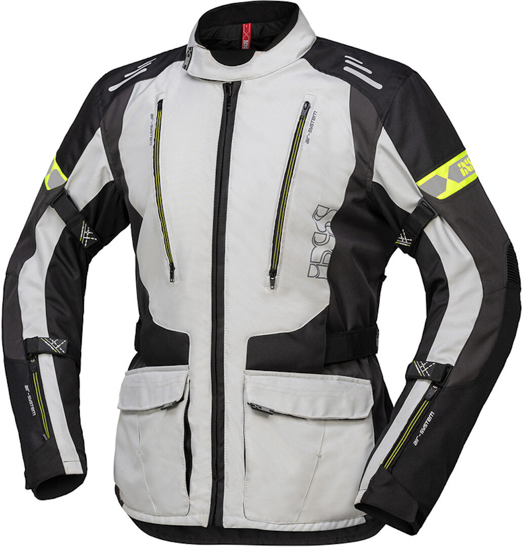 IXS Lorin-ST Motorrad Textiljacke hellgrau/schwarz 3XL Abbildung 1