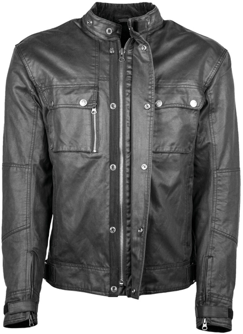 GMS Austin Evo Motorcycle Waxed Jacket black S Figure 2