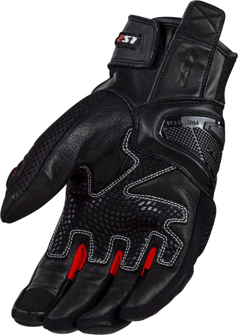 LS2 Spark II Air Mesh Motocycle Gloves black/grey/red XL Figure 2