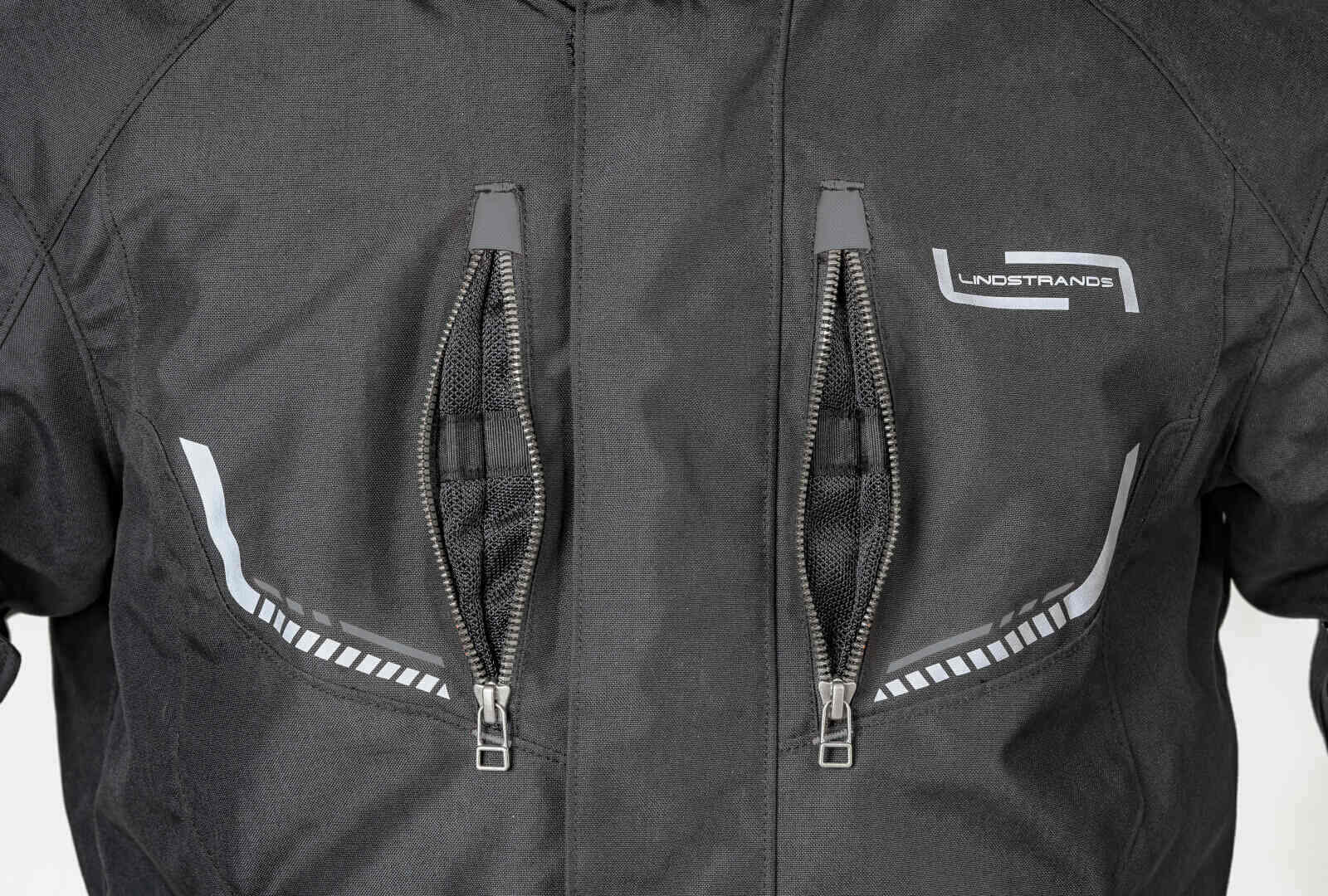 Side view of Lindstrands Lomsen waterproof Motorcycle Textile Jacket