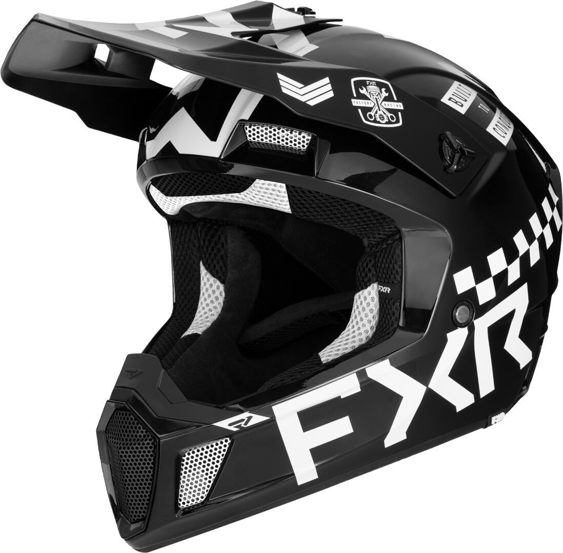FXR Clutch Gladiator 2024 Casco da motocross Bianco/nero M (57/58) Figura 1