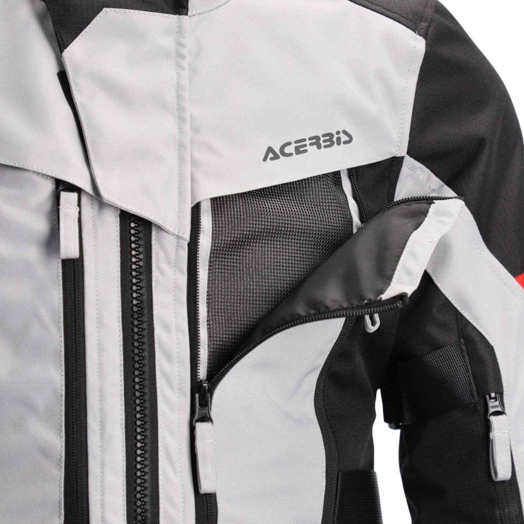 Acerbis X-Rover Waterproof Ladies Motorcycle Textile Jacket grey/red S Figure 9