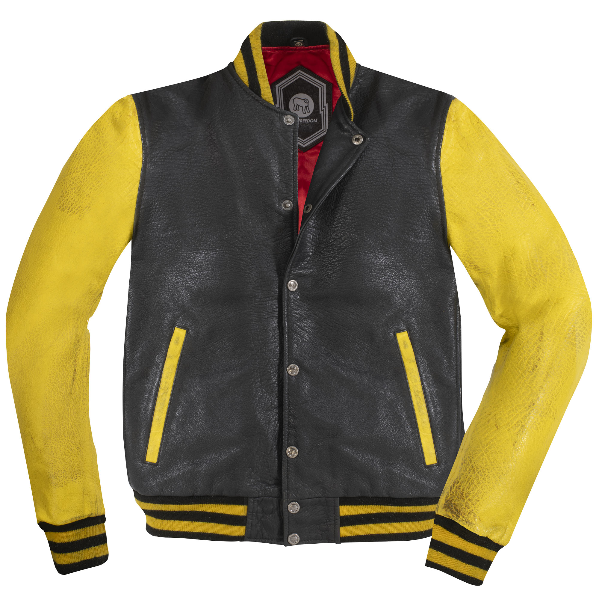 HolyFreedom Varsity College Leather Jacket-image-828659355