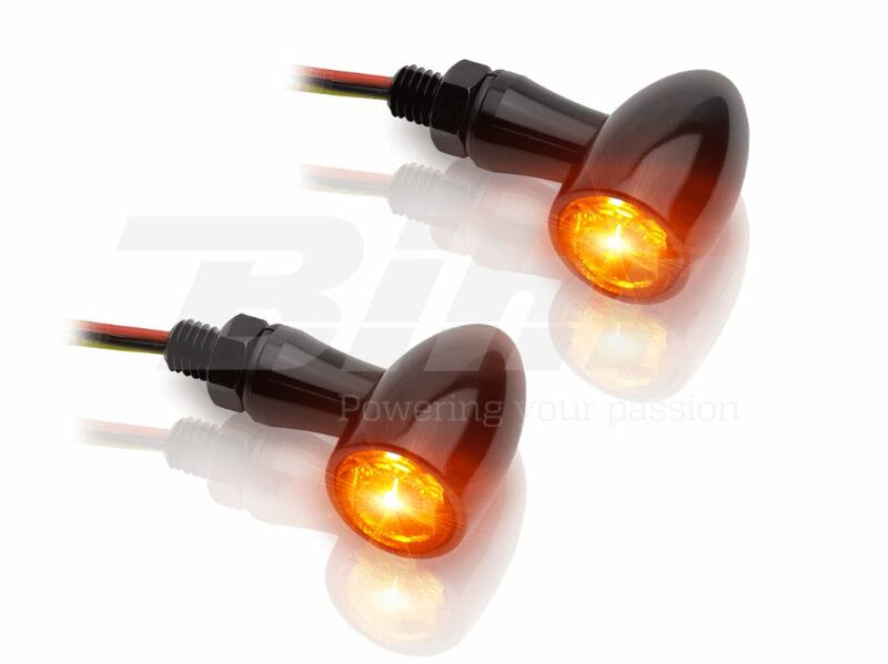 V-DELAR Blinkers LED V-PARTS 12V alu svart Figur 1