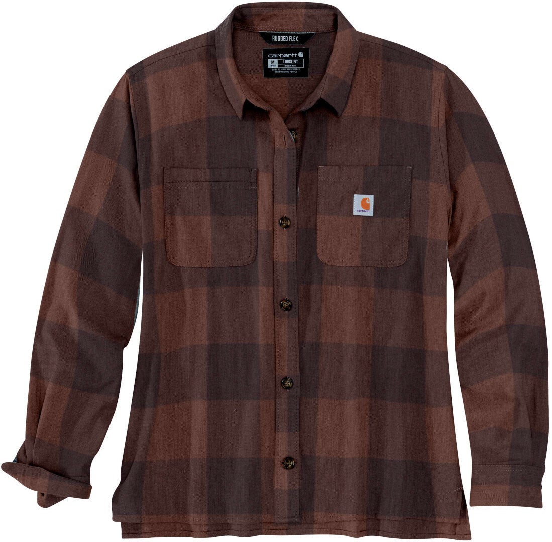 Carhartt Midweight Flannel Camicia Da Donna marrone L Figura 1