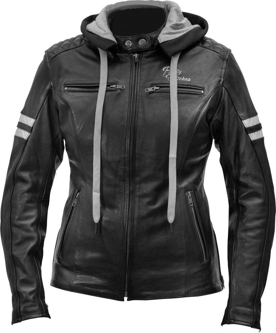 Rusty Stitches Joyce Hooded Dames Motorcycle Leather Jacket 42 Figuur 1