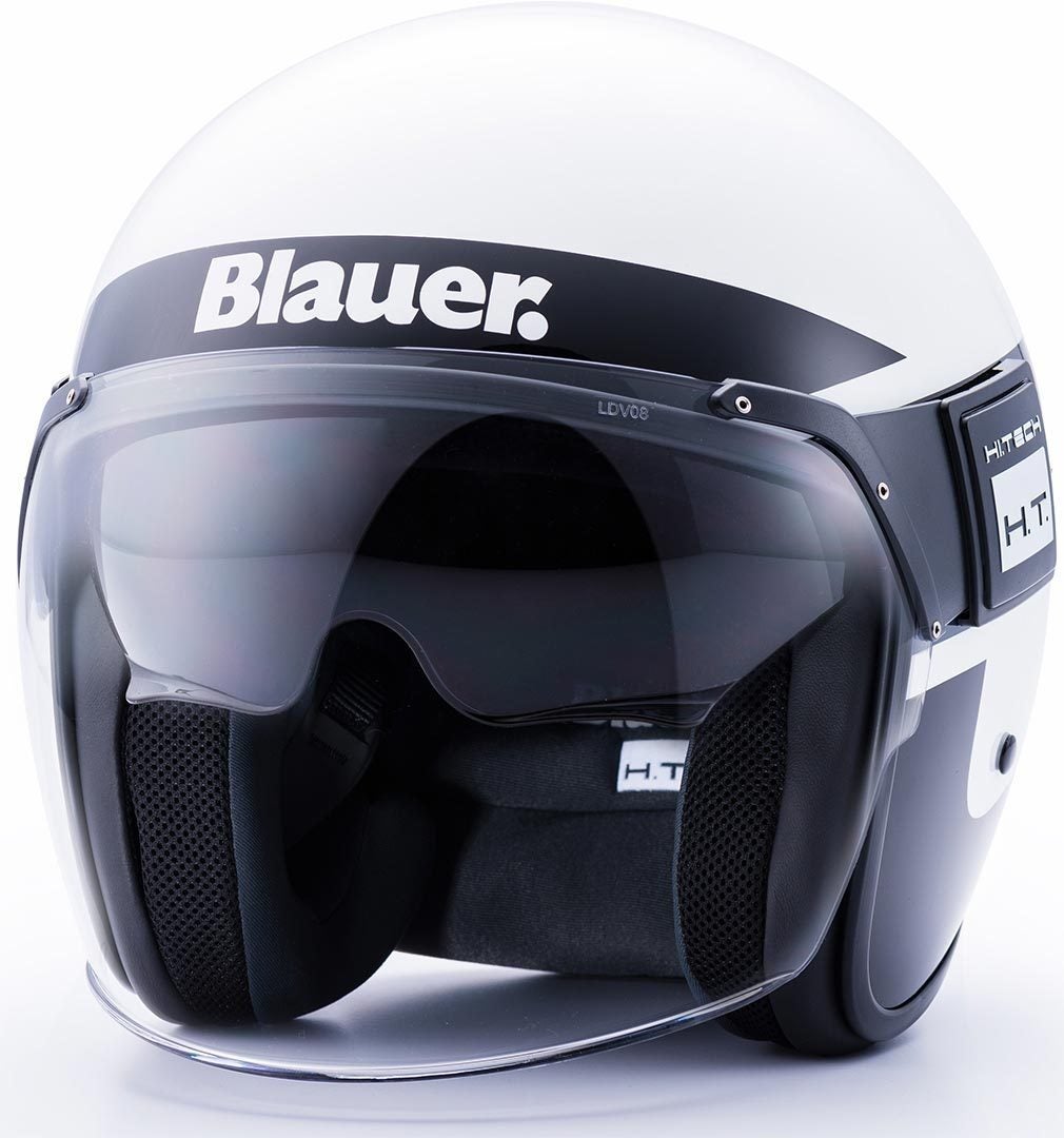 Blauer POD Stripes Capacete a jato branco/preto M (57/58) Figura 1