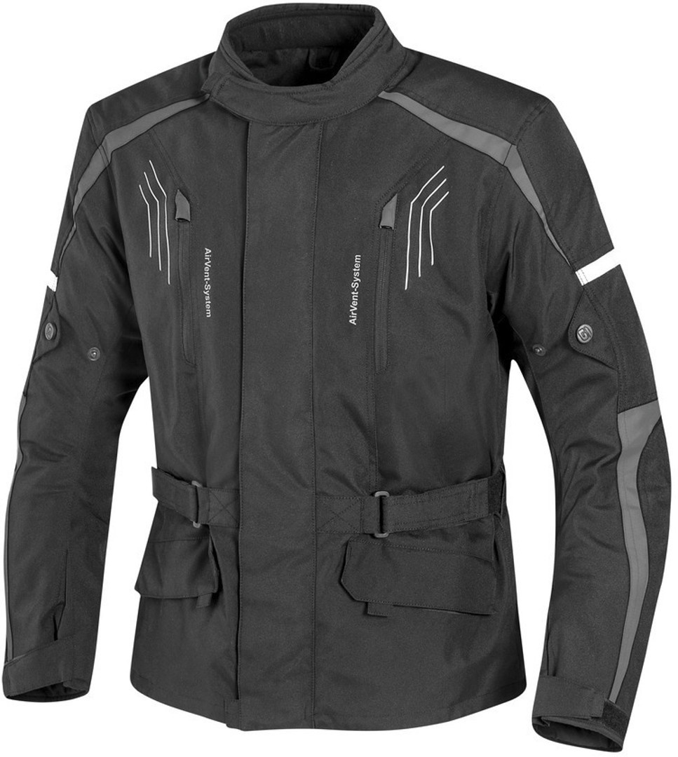 GMS Dayton Motorcycle Textile Jacket black/grey S Figure 1