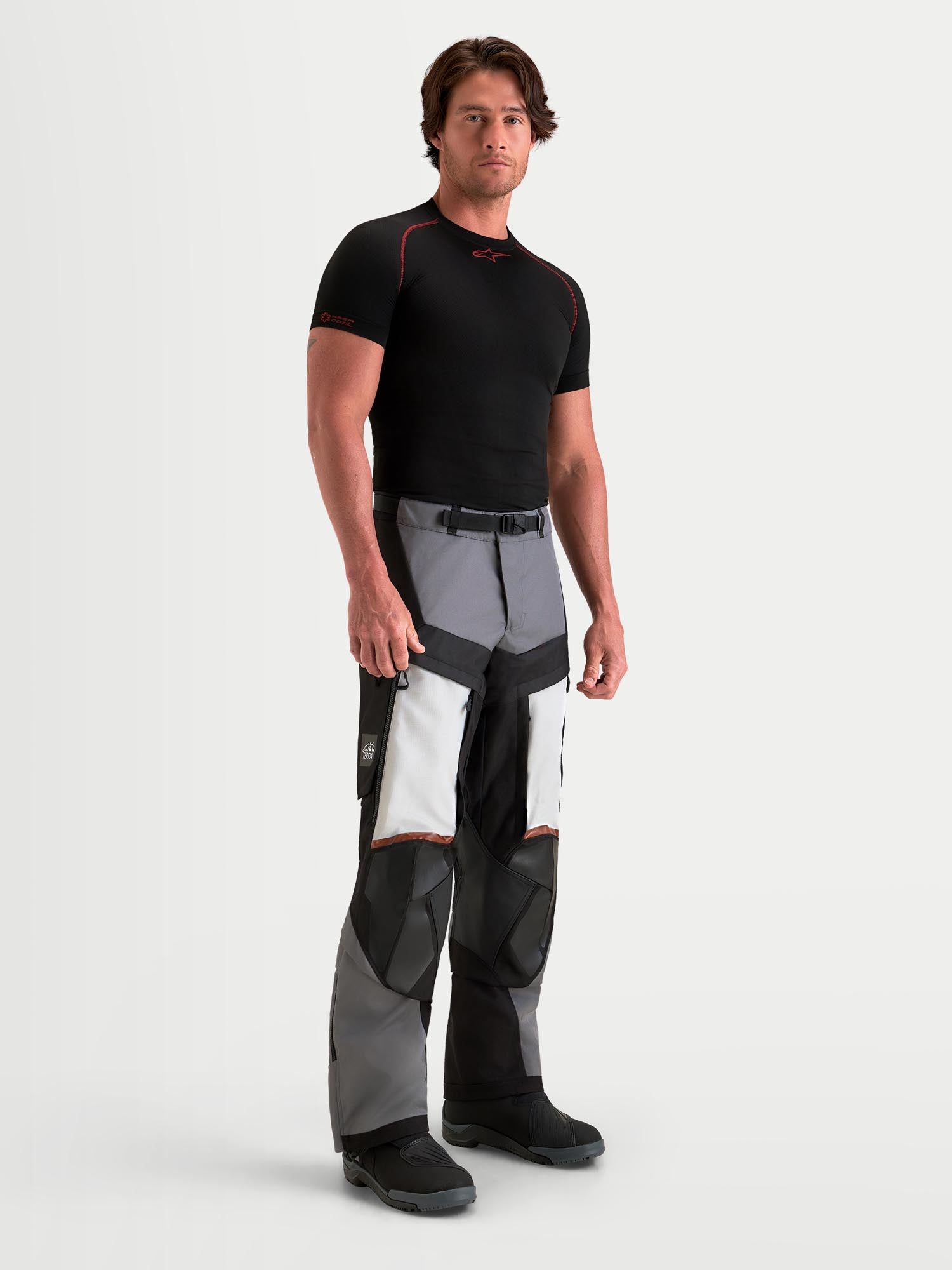 Alpinestars Harok V2 Drystar waterproof Motorcycle Textile Pants grey/black S Figure 8