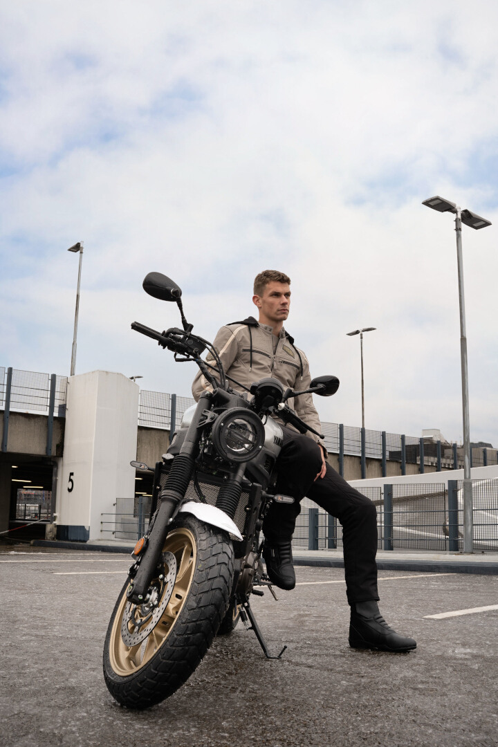 DIFI Detroit 2 Motorrad Lederjacke hellgrau/schwarz 58 Abbildung 3