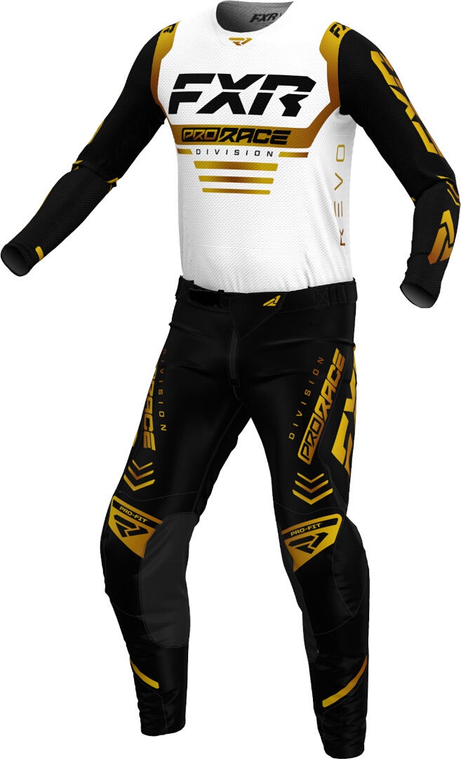 FXR Revo 2024 Motocross bukser Sort/guld 32 Figur 3