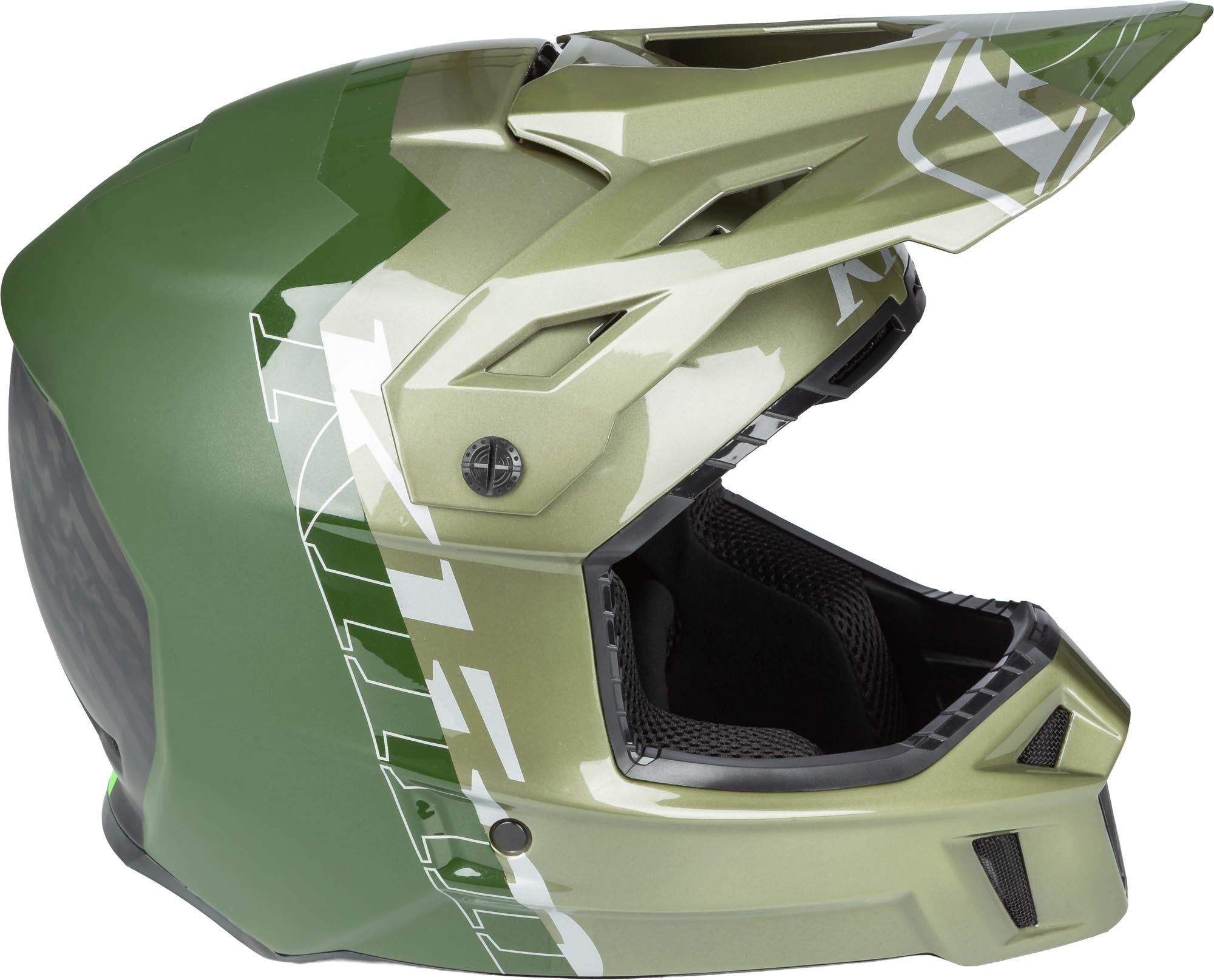 Klim F3 Carbon Pro Шлем для мотокросса тёмно-зелёный/светло-зелёный XS (52) Рисунок 6