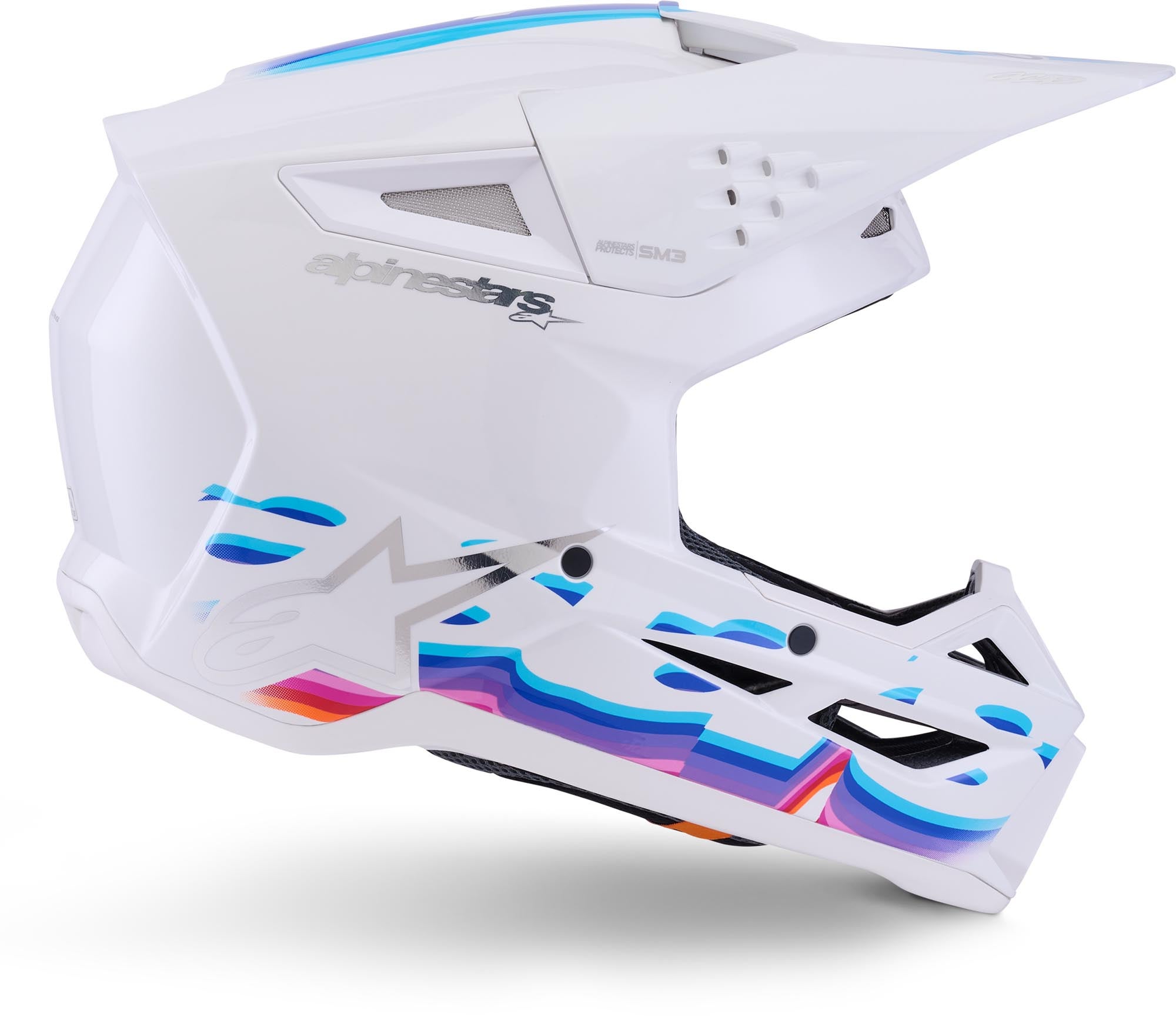 Alpinestars S-M3 Force Casque de motocross blanc/multicolore S (55/56) Figure 5