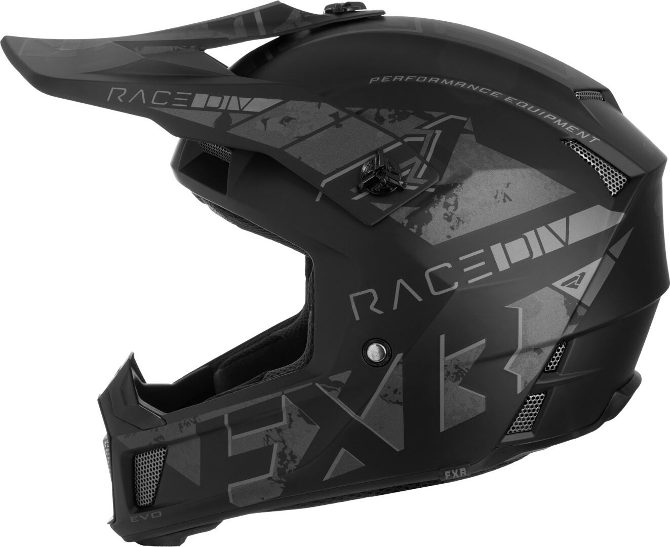 FXR Clutch Stealth Motocross hjelm sort mat/grå M (57/58) Figur 4