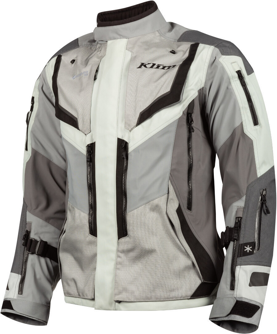 Klim Badlands Pro Motorrad Textiljacke hellgrau/schwarz M Abbildung 1