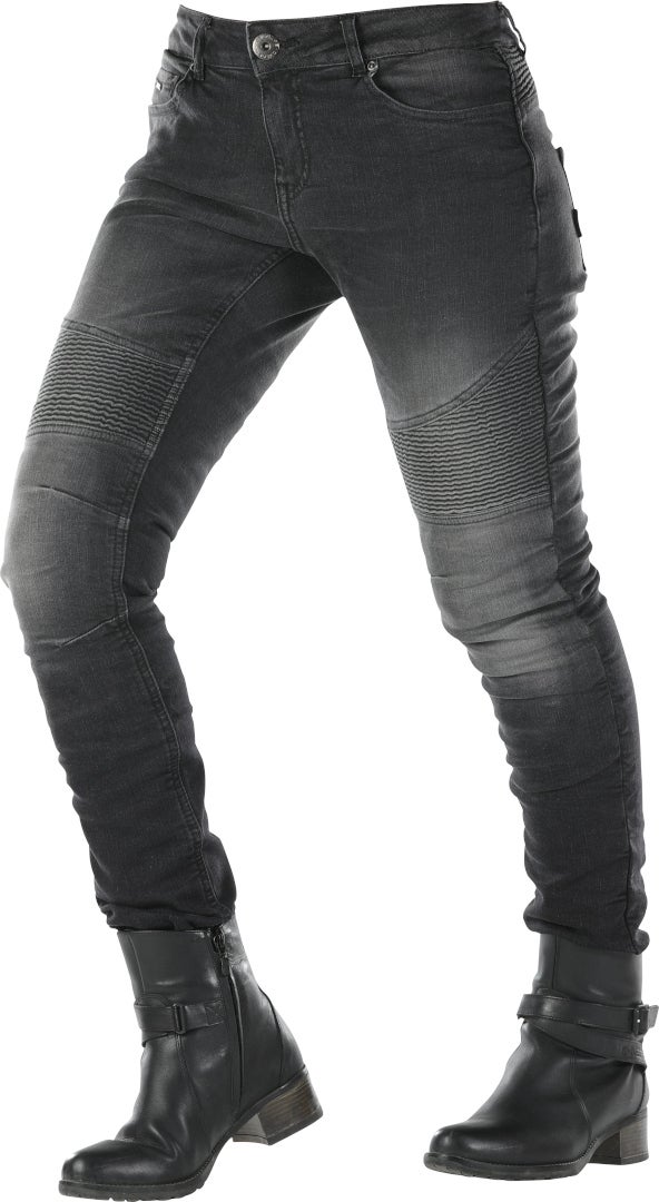 Overlap Imola Damer motorcykel jeans Sort vask 29 Figur 1