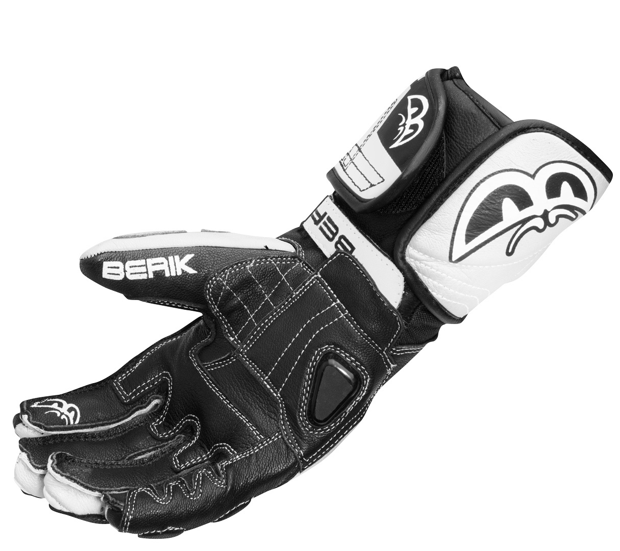 Berik Track Pro Motorradhandschuhe weiß/schwarz S Abbildung 4