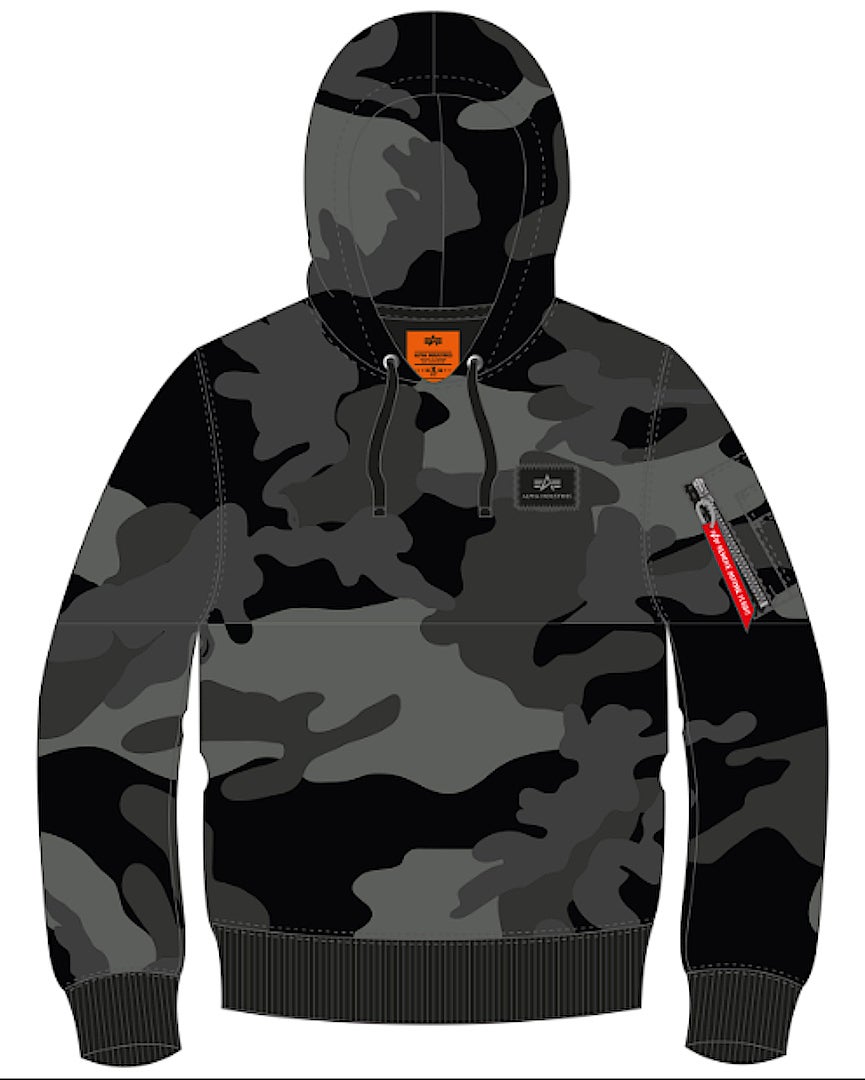 Alpha Industries X-Fit Camo Hoodie black/camouflage 3XL Figure 1