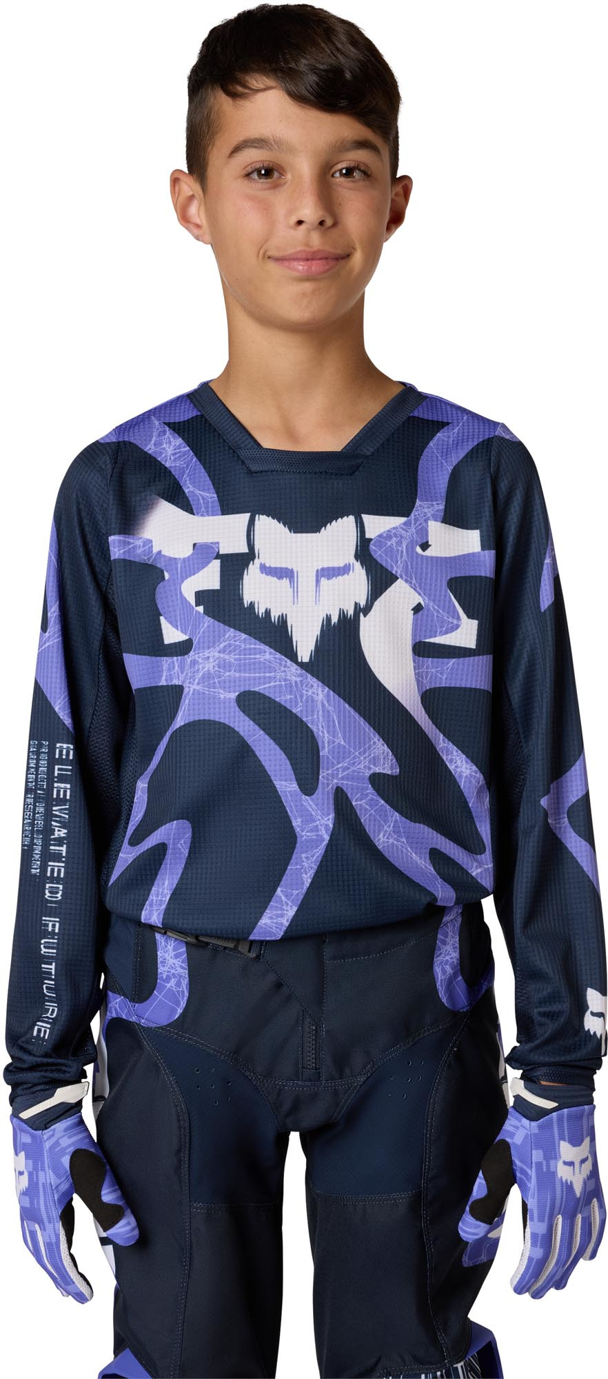 FOX 180 Diffuse Special Edition Ungdoms motocross-trøye Blå/lilla YL Figur 3