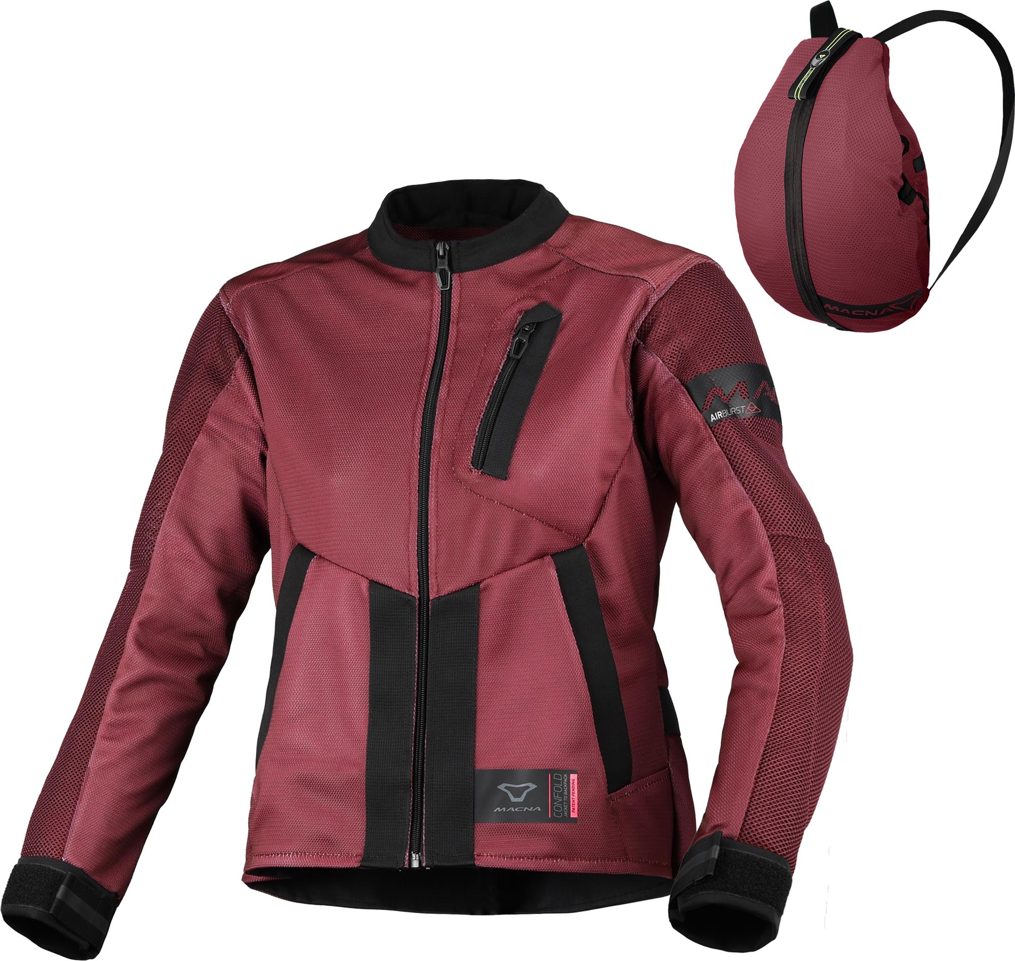 Macna Torida Damen Motorrad Textiljacke dunkelrot S Abbildung 1