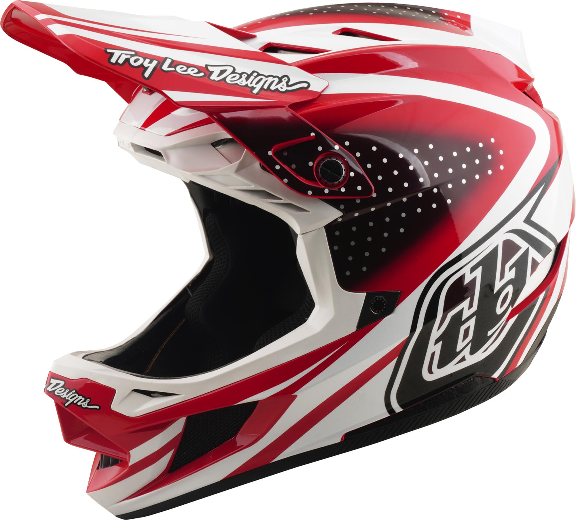 Troy Lee Designs D4 Polyacrylite MIPS The Line Downhill Helm rot/weiß XL (60/61) Abbildung 1