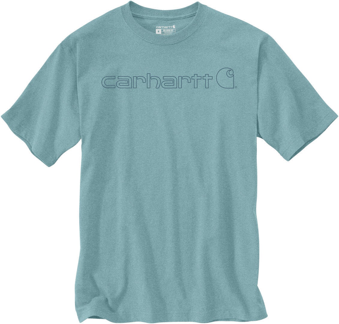 Carhartt EMEA Core Logo Workwear Short Sleeve Triko modrá/tyrkysová L Obrázek 1