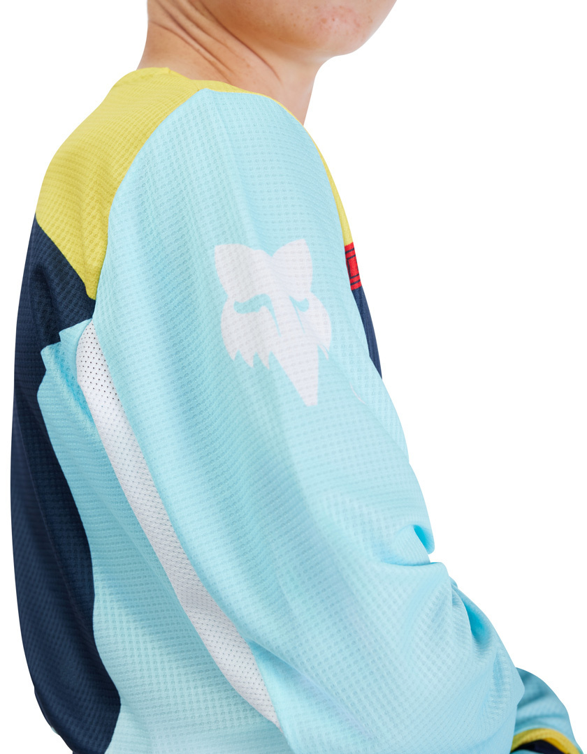 FOX 180 Elevated Jugend Motocross Jersey hellblau YL Abbildung 3