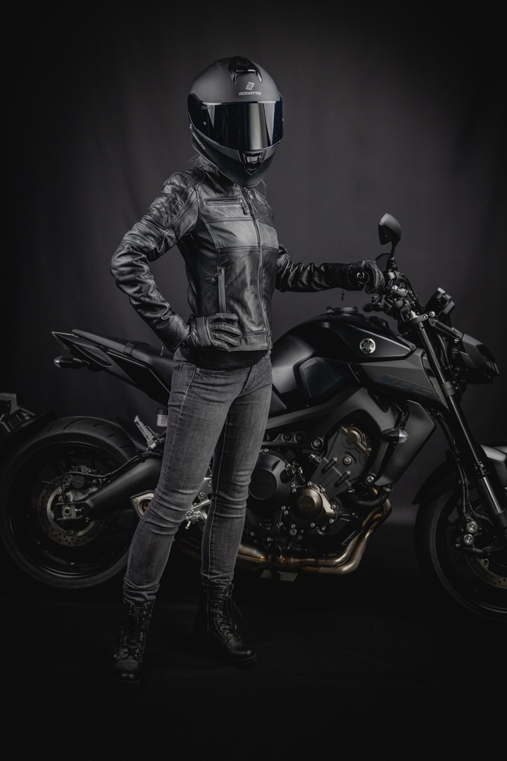 Black-Cafe London Shona II Damer Motorcykel LäderJacka XL Figur 4