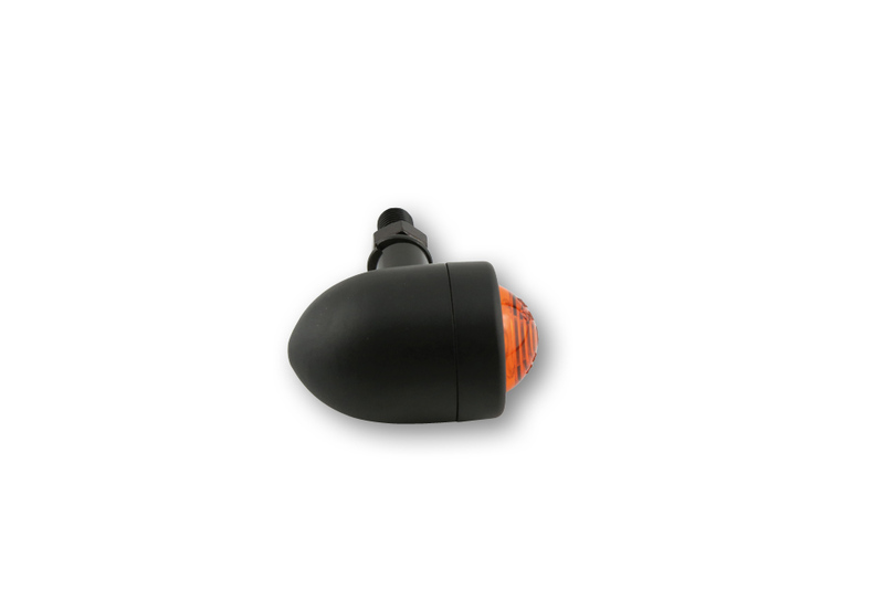 HIGHSIDER Smart Old School Typ 1 Lampindikator Kropp Svart / Lins Orange (Par), Fram och Bak Figur 4