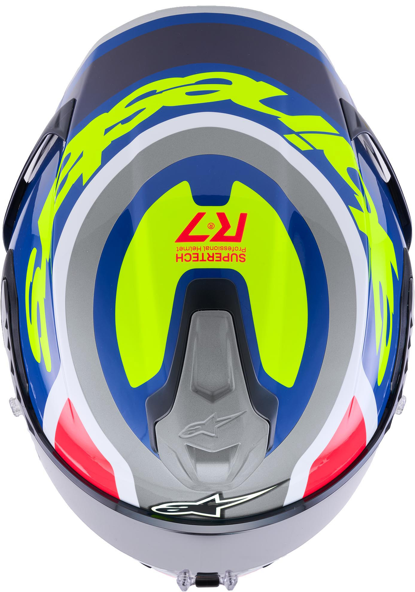 Alpinestars S-R7 Lumen Helm blauw/geel/zilver M Figuur 5