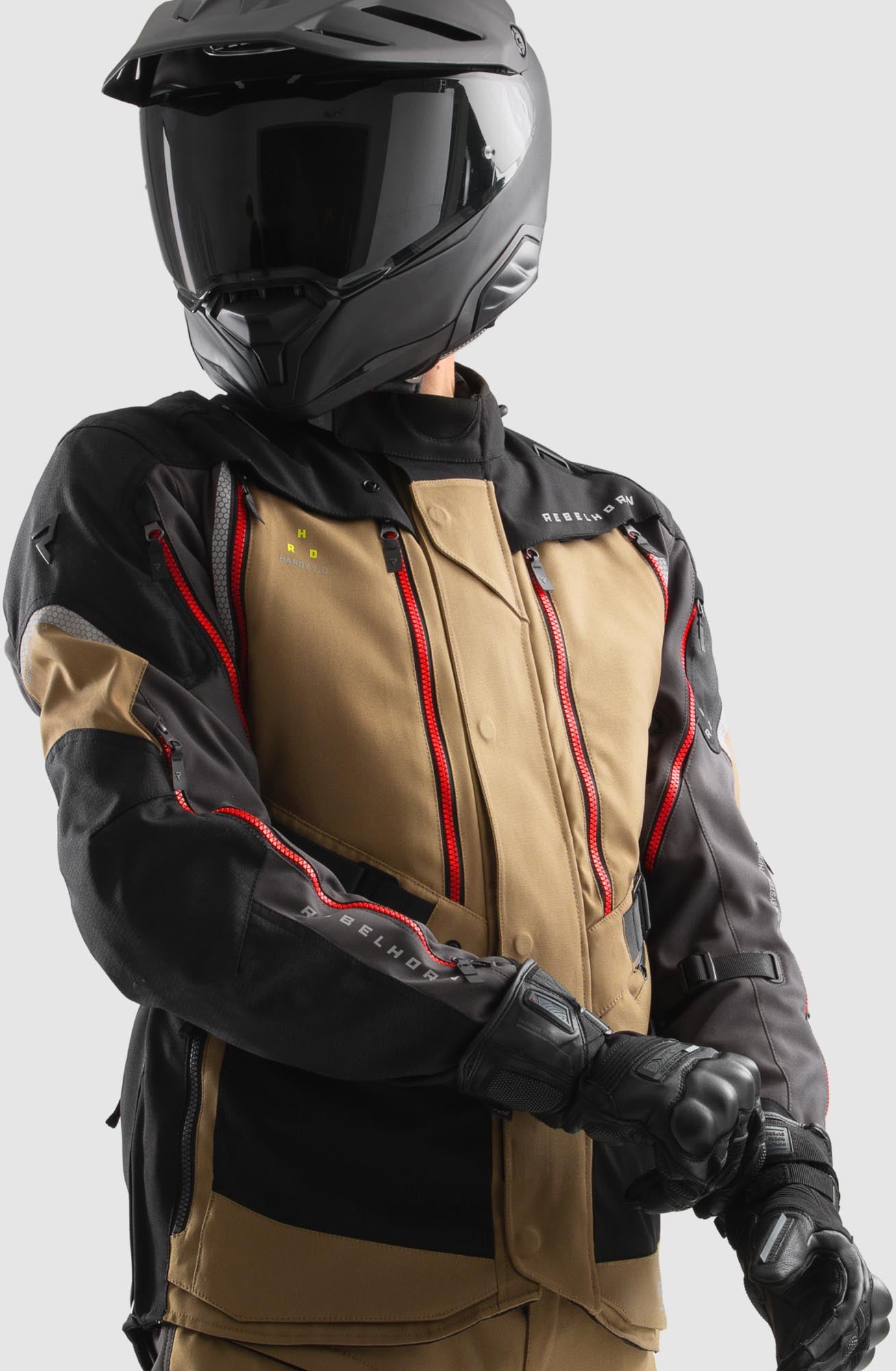 Rebelhorn Hardy 3.0 waterproof Motorcycle Textile Jacket sand/grey L Figure 24