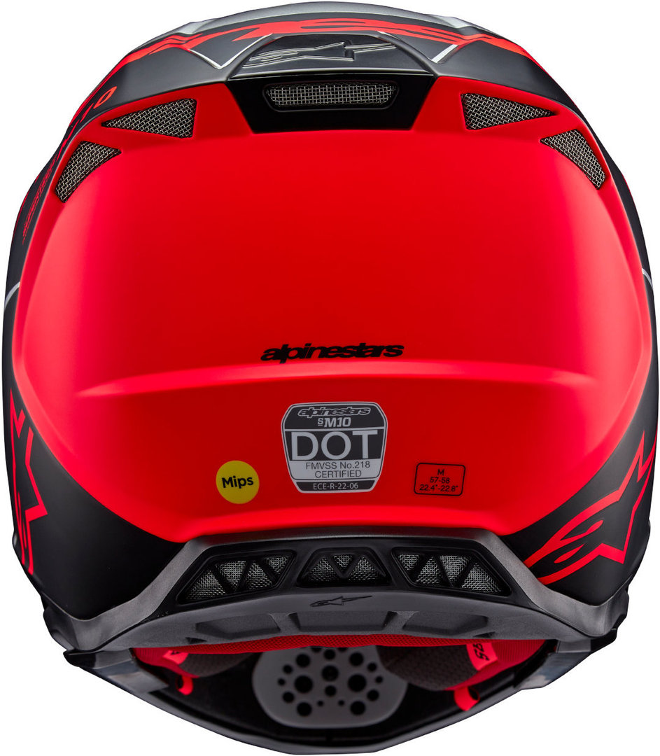 Alpinestars Supertech S-M10 Flood 2024 Cască de motocross Negru/Argintiu/Roșu XL (61/62) Figura 3