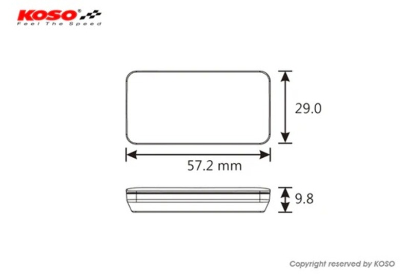 KOSO Voltmetru/Termometru Slim Line Noua Generație Albastră Figura 3