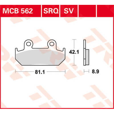 TRW Lucas Sinterbelag MCB562SV Figur 1