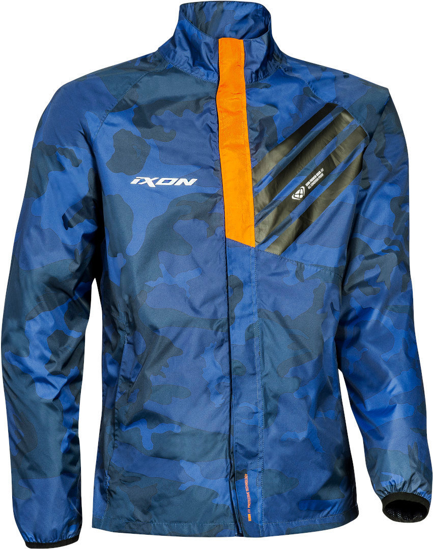 Ixon Stripe Capa de chuva azul/laranja M Figura 1