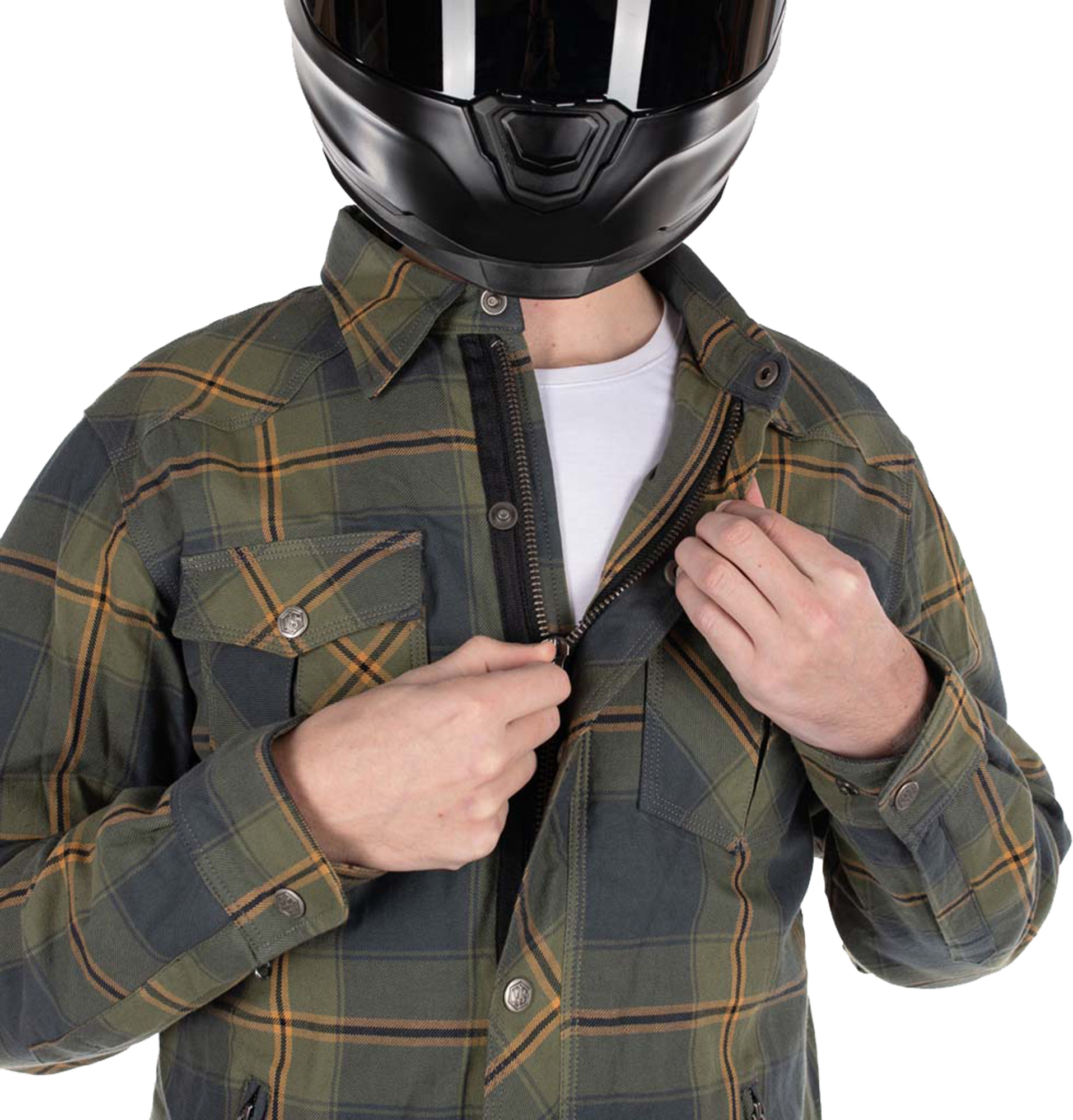 Rusty Stitches Noah Fleece Tech Motocyklová textilní bunda modrá/zelená 3XL Obrázek 6