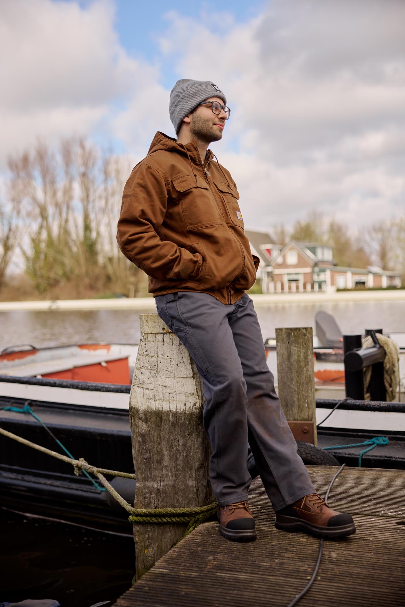 Carhartt Washed Duck Bartlett Active Jakke brun XL Figur 8