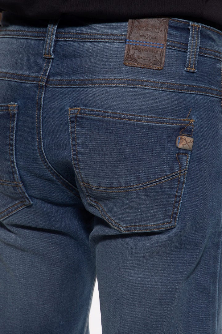 King Kerosin Kustombuilt Blue Motorcycle Textile Pants Long 36 Figure 4