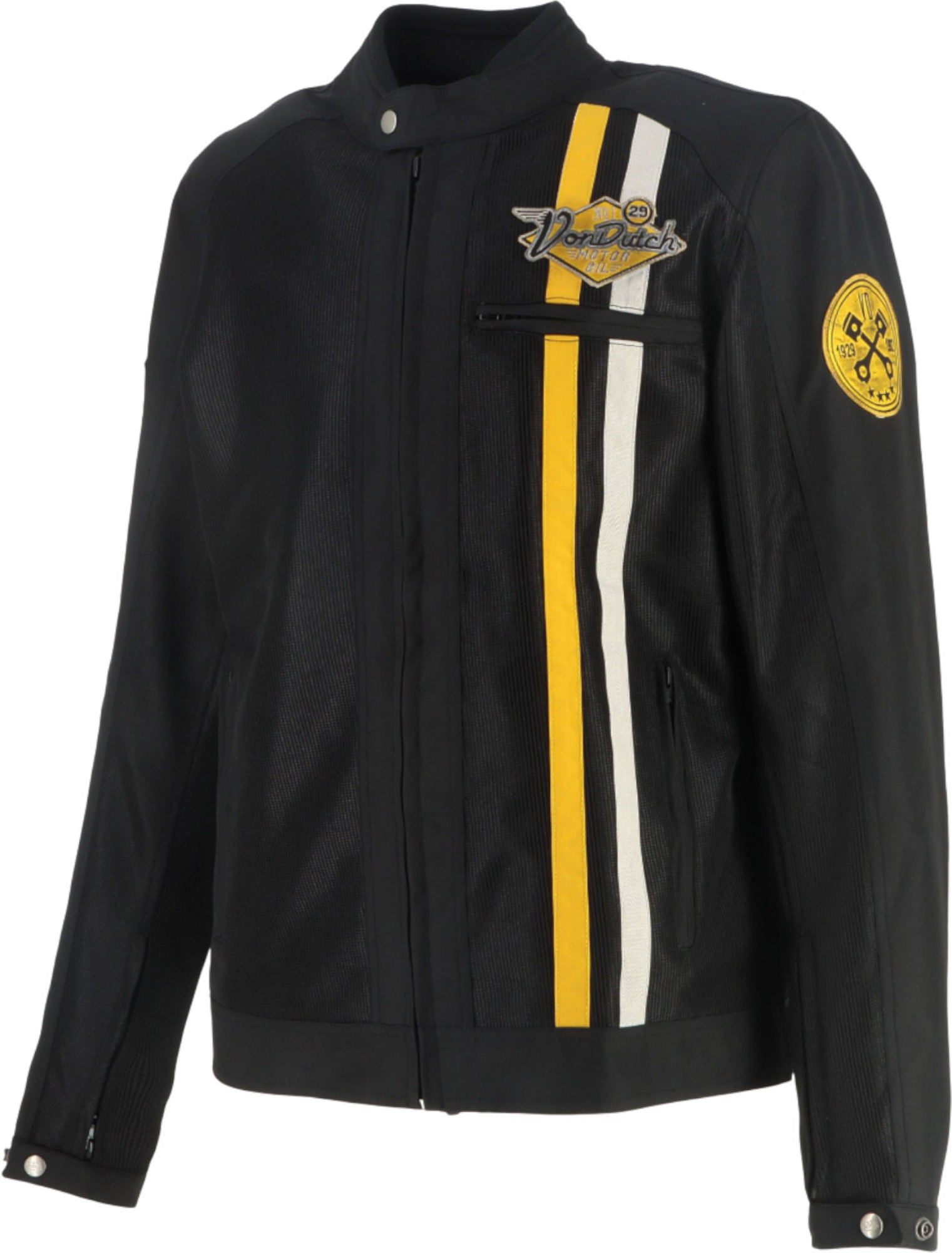 Von Dutch X Helstons Speed Racer Air Mesh Motorrad Textiljacke schwarz/weiß/gelb 4XL Abbildung 3